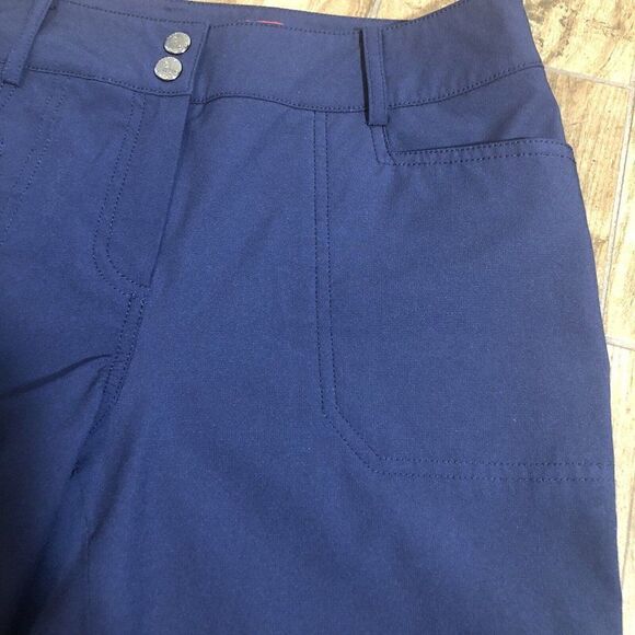 Robert Di Camerino Dark Blue Stretch Board Shorts Small Zipper Pockets Comfort - Picture 9 of 10